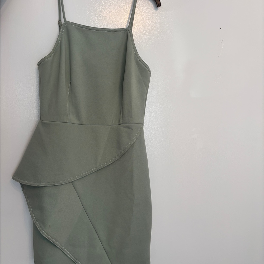 Elliatt Asymmetrical Sage Green Dress